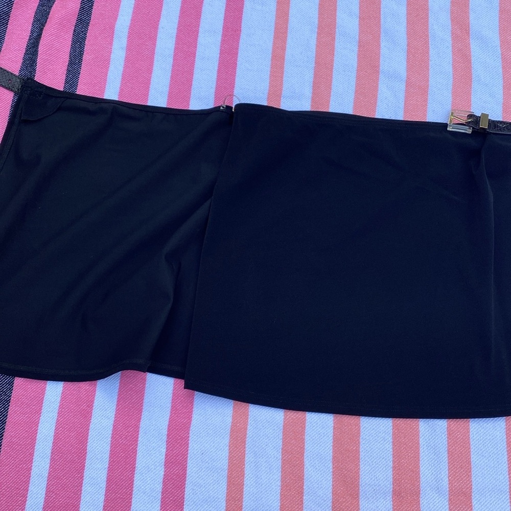 Michael Kors Swim Black belt wrap skirt coverup Vintage (sample piece) NWOT - Picture 3 of 9